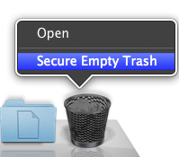 select Secure Empty Trash