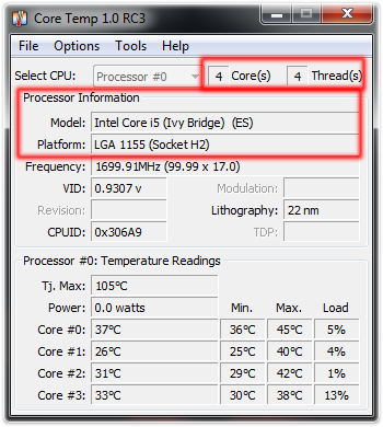 Program To Check Processor Temp