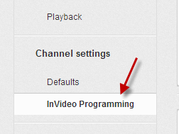 Choose the InVideo Programming option