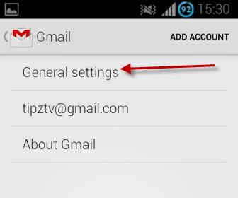 Gmail for Android general settings