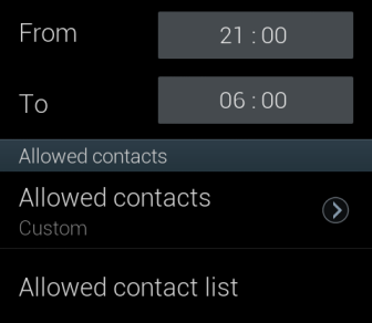 Blocking mode allowed contacts option