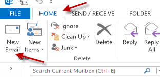 Compose email in outlook