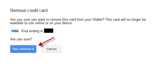 confirm delete credit card