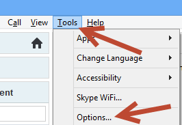skype tool options
