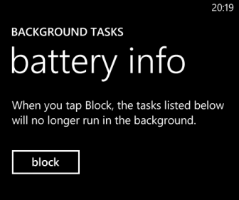 block windows phone 8 tasks