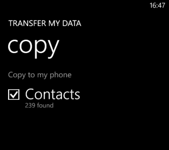 windows phone 8 copy contacts