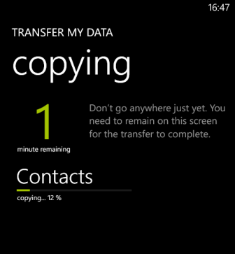 windows phone 8 transfer contacts