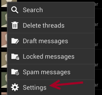 android messaging settings