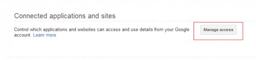 Google Manage access