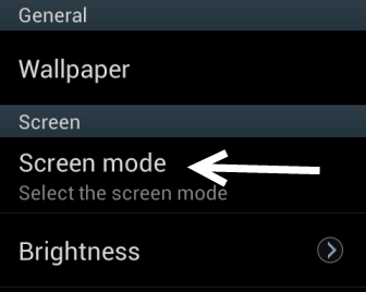 android screen mode