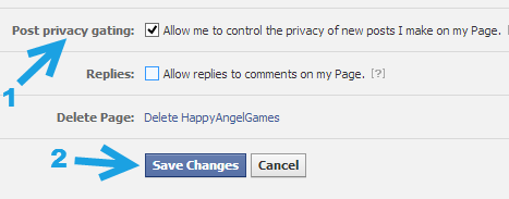 control post privacy on facebook page
