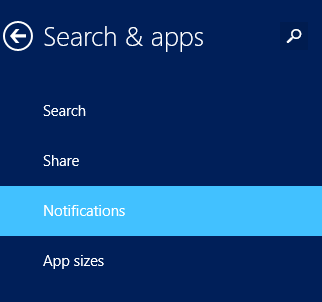 windows 8.1 notifications settings