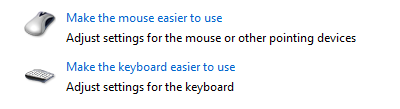 mouse and keyboard ease of access
