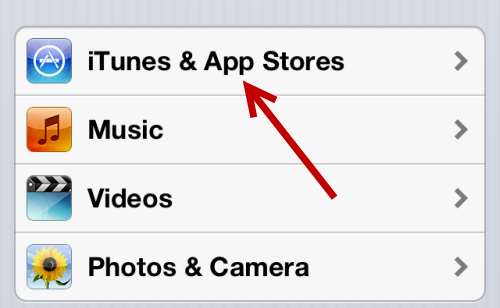 iTunes and App Stores settings