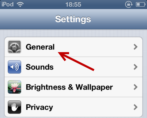 iOS General Settings