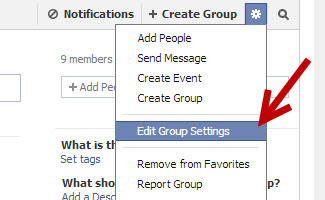 facebook group settings