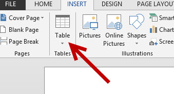 insert table into word document