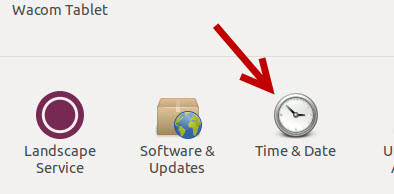 ubuntu time and date settings