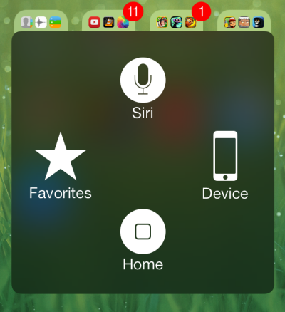 iOS 7 Assistive Touch with translucent background