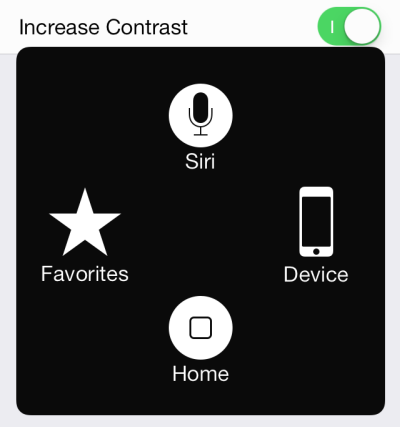 iOS 7 Assistive Touch without translucent background