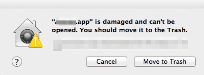 .App is damaged cannot be opened
