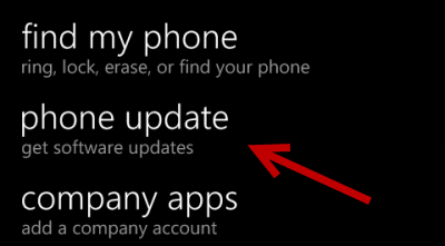windows phone update