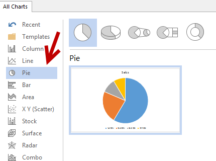 insert a pie chart in powerpoint word excel
