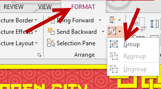 group objects together in PowerPoint