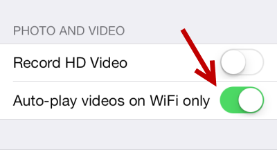 iOS Facebook Auto-Play videos on Wifi only