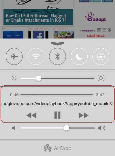play YouTube video in background in iOS