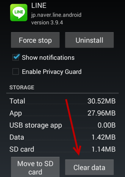 clear android app data