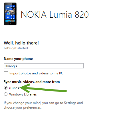 sync iTunes with Windows Phone 8