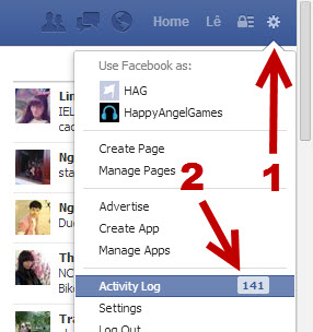 access Facebook Activity Log
