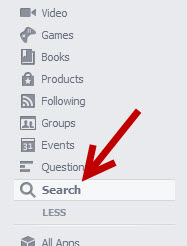view Facebook search history
