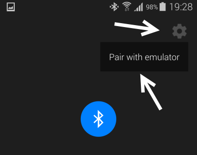 pair with emulator android wear