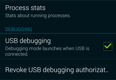 android enable usb debugging
