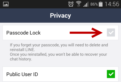 Line password lock