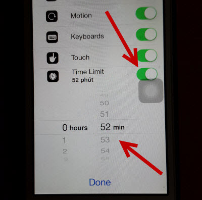 iOS limit usage time