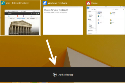 Windows 10 Create new desktop view