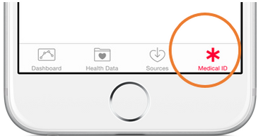 Medical ID icon on iPhone 6