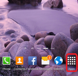Apps icon on Galaxy