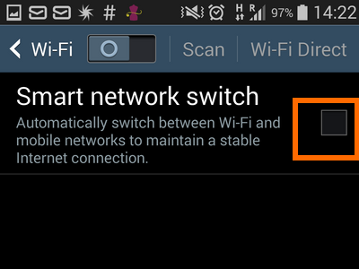 4. check box for smart network switch