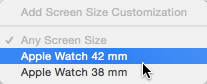 Apple Watch screen size