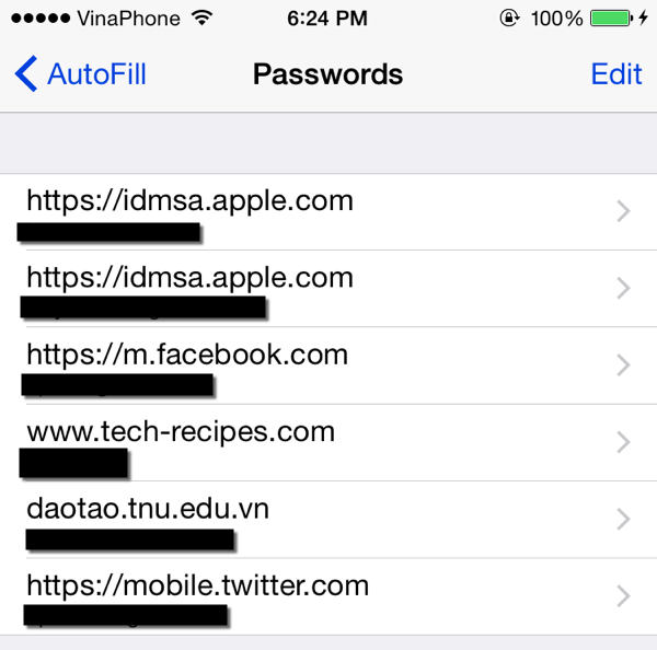 Safari Saved Passwords