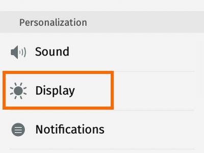 Firefox OS - Display Option