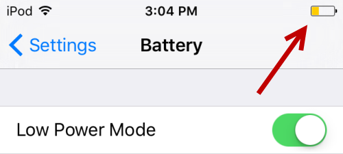 iPhone Battery Preserve mode