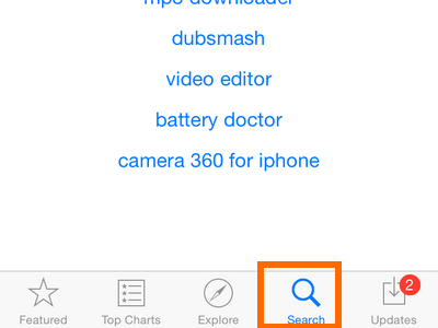 iPhone - App Store - Search Tab