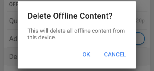 delete offline youtube videos