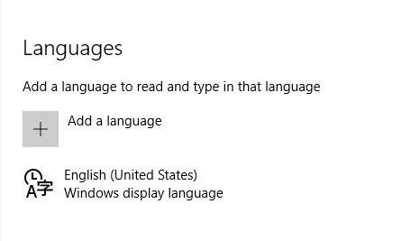 Windows 10 add a new language