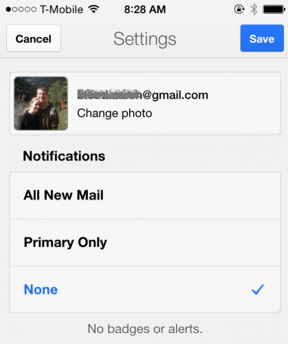 Gmail Notification Settings